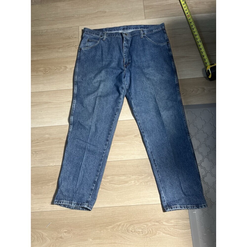 Wrangler Premium Jeans Men's Size 42X30 Blue Denim 96501DS (100% Cotton).